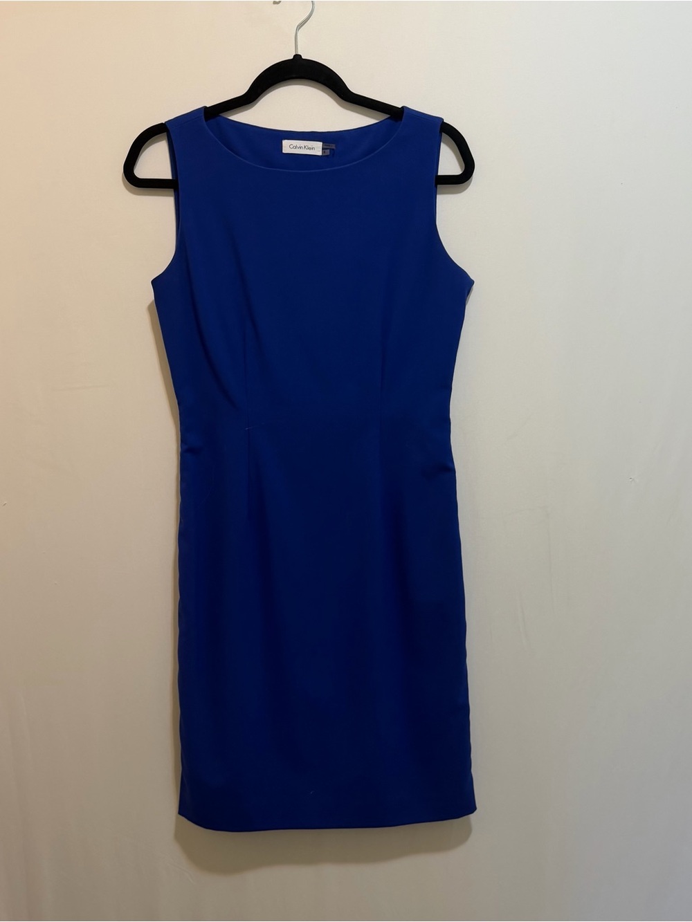 Calvin Klein Cobalt Blue Sleeveless Sheath Dress